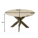 Ronde eettafel Madison Zand Mangohout 130 cm - Starfurn