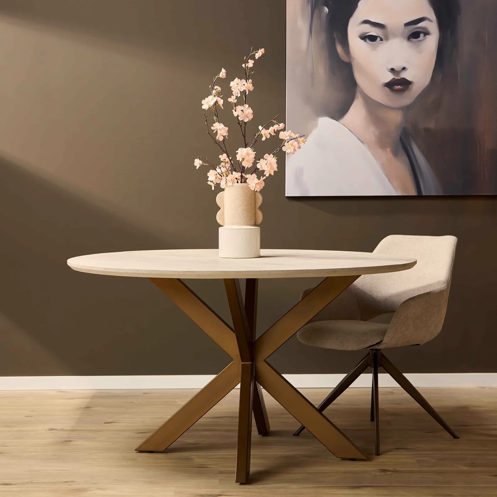 Ronde eettafel Madison Zand Mangohout 150 cm - Starfurn