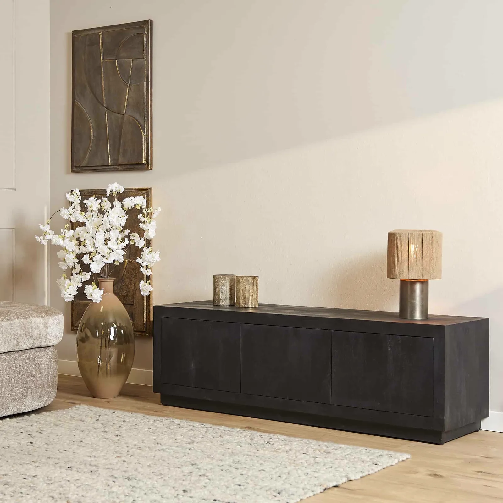 Tv meubel Brussel Black | 150 cm - Starfurn