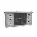 Dressoir Noa Naturel Mangohout 200 cm - Starfurn