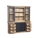 Vitrinekast Noa Naturel Mangohout 200 cm - Starfurn