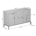 Dressoir Madison Bruin Mangohout 165 cm - Starfurn