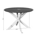 Ronde eettafel Madison Bruin Poot Zand Mangohout 130 cm - Starfurn