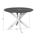 Ronde eettafel Madison Bruin Poot Zand Mangohout 150 cm - Starfurn