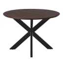 Ronde eettafel Madison Bruin Poot Zwart Mangohout 110 cm - Starfurn