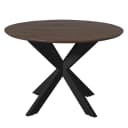 Ronde eettafel Madison Bruin Poot Zwart Mangohout 110 cm - Starfurn