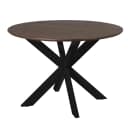 Ronde eettafel Madison Bruin Poot Zwart Mangohout 110 cm - Starfurn
