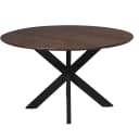Ronde eettafel Madison Bruin Poot Zwart Mangohout 130 cm - Starfurn
