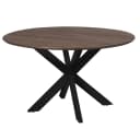 Ronde eettafel Madison Bruin Poot Zwart Mangohout 130 cm - Starfurn