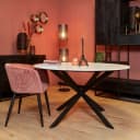 Ronde eettafel Lynn Wit Marmer 130 cm - Starfurn