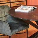 Ronde eettafel Lynn Zwart Marmer 130 cm - Starfurn