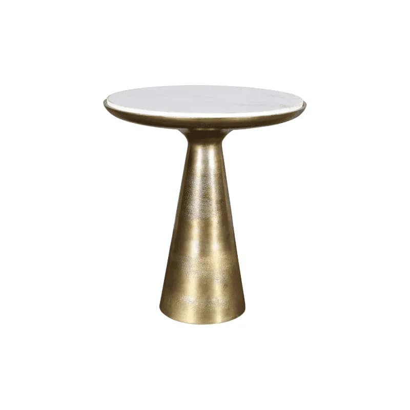 Bijzettafel Essy Wit Marmer/metaal 45 cm - Starfurn