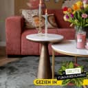 Bijzettafel Essy Wit Marmer/metaal 45 cm - Starfurn