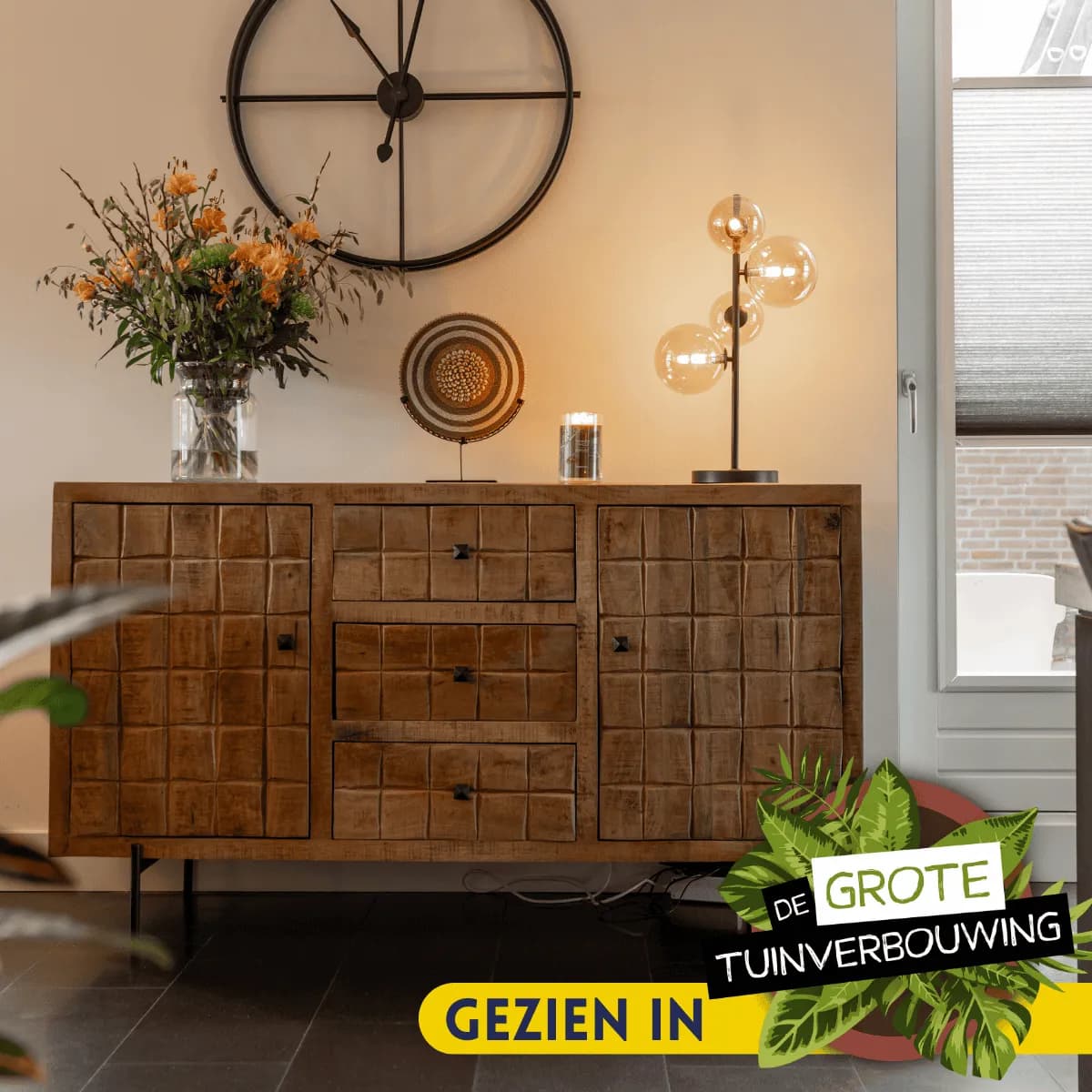 Dressoir Brandy Naturel Mangohout 160 cm - Starfurn