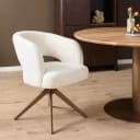 Eetkamerstoel Demi | Off White | Poot Bronze | Met armleuning - Starfurn