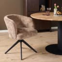 Eetkamerstoel Demi | Cinnamon | Poot Black | Met armleuning - Starfurn