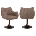 Eetkamerstoel Aldo brown tweed swivel - Richmond Interiors