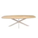 Deens ovale eettafel Ferris Naturel Poot Zand Eikenhout 240 cm - Starfurn