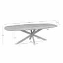 Deens ovale eettafel Ferris Naturel Poot Zand Eikenhout 240 cm - Starfurn