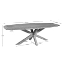 Deens ovale eettafel Nina Naturel Mangohout 240 cm - Starfurn