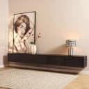 Zwevend tv meubel Vision Zwart Mangohout 280 cm - Starfurn