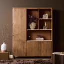Vakkenkast XL Dallas Naturel Mangohout 160 cm - Starfurn
