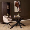 Deens ovale eettafel Madison Bruin Poot Zwart Mangohout 160 cm - Starfurn