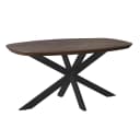 Deens ovale eettafel Madison Bruin Poot Zwart Mangohout 160 cm - Starfurn