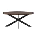 Deens ovale eettafel Madison Bruin Poot Zwart Mangohout 160 cm - Starfurn