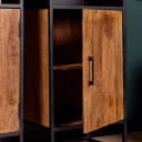 Boekenkast Oakland met deur Zwart Mangohout 50 cm - Starfurn