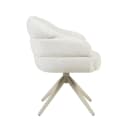 Draaibare eetkamerstoel Bella Off White Poot Zand - Starfurn