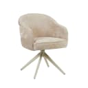 Draaibare eetkamerstoel Bella Beige Poot Zand - Starfurn