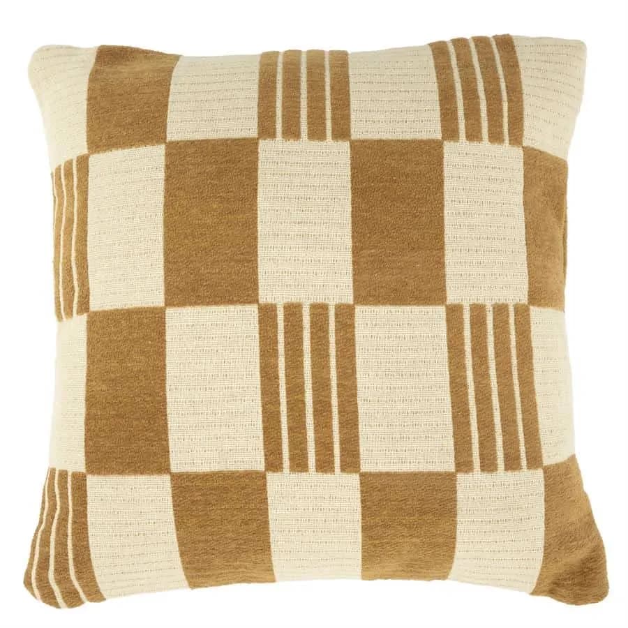 Kussen Twist 45x45 cm - mustard - By-Boo
