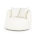 Fauteuil Louis met kussen - beige Spark - Eleonora
