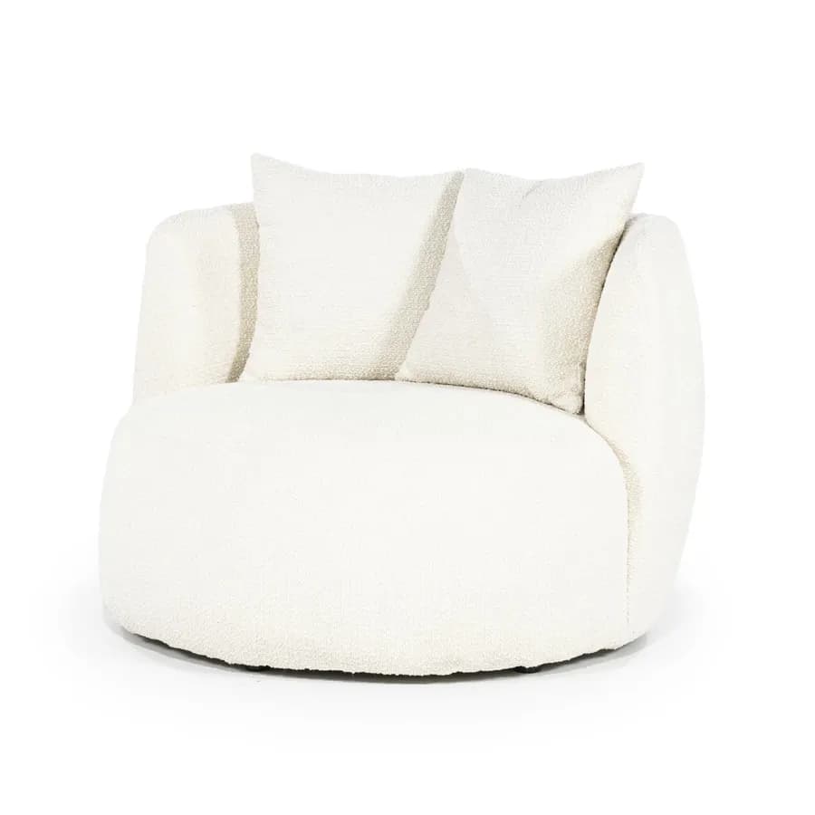 Fauteuil Louis met kussen - beige Spark - Eleonora