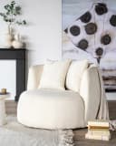 Fauteuil Louis met kussen - beige Spark - Eleonora