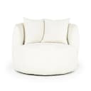 Fauteuil Louis met kussen - beige Spark - Eleonora