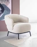 Fauteuil David Beige Safari - Eleonora