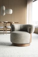 Fauteuil Nila bruin - taupe Vanu - Eleonora