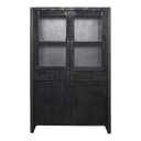 Vitrinekast Boaz Zwart Mangohout 115 cm - Starfurn