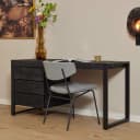 Bureau Boaz Zwart Mangohout 145 cm - Starfurn