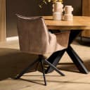 Eetkamerstoel Dani Beige Velvet Draaibaar - Starfurn