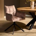 Eetkamerstoel Dani Beige Velvet Draaibaar - Starfurn