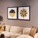 Wall art Moon black/gold - Richmond Interiors