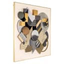 Wall art 3D Block black/gold - Richmond Interiors
