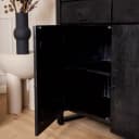 Vitrinekast Boaz Zwart Mangohout 115 cm - Starfurn