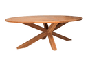Tuintafel ovaal Teak met houten kruisonderstel 220 cm - Benoa