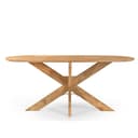 Eettafel Deens Ovaal Runa met Houten Onderstel - Benoa