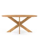 Eettafel Deens Ovaal Runa met Houten Onderstel - Benoa