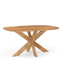 Eettafel Deens Ovaal Runa met Houten Onderstel - Benoa